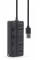 Концентратор USB 2.0 Gembird 4хUSB2.0, з вимикачами, пластик, Black (UHB-U2P4P-01)