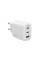 Мережевий зарядний пристрій Intaleo TCG65GAN 2USB-C PD+USB-A QC 3.0 White (1283126559525)