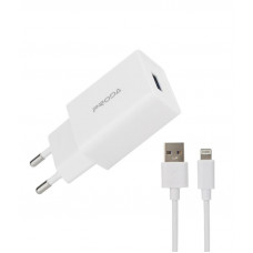 Зарядний пристрій Proda PD-A43i USB 2.4A + кабель USB Lightning White