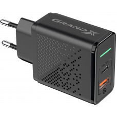 Мережевий зарядний пристрій Grand-X Fast Сharge 6в1 (1хUSB, 1хTypeC, 20W) Black (CH-880)