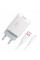 Мережевий зарядний пристрій SkyDolphin SC06V (1USBx2.4A) White (MZP-000180) + кабель microUSB
