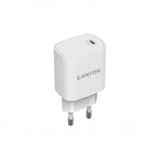 Мережевий зарядний пристрій Canyon H-20-02 (1USB, 3A) PD White (CNE-CHA20W02)