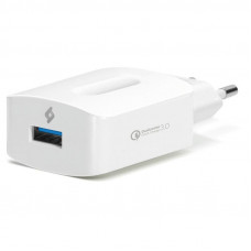 Мережевий зарядний пристрій Ttec SpeedCharger QC 3.0 USB 3A 18W White (2SCQC01K)