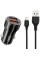 Автомобільний зарядний пристрій XO CC48 Smart Metal (2USB, 2.4A) Black (XO-CC48i-BK) + кабель Lightning