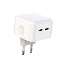 Мережевий зарядний пристрій XO L102 (2USB-Cх3A) QC3.0 White (XO-L102-WH)