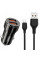 Автомобільний зарядний пристрій XO CC48 Smart Metal (2USB, 2.4A) Black (XO-CC48m-BK) + кабель microUSB