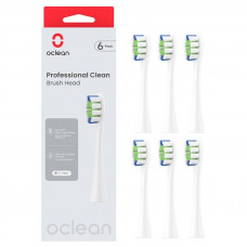 Насадка для зубної електрощітки Oclean P1C1 W06 Professional Clean Brush Head White (6 шт) (6970810553802)